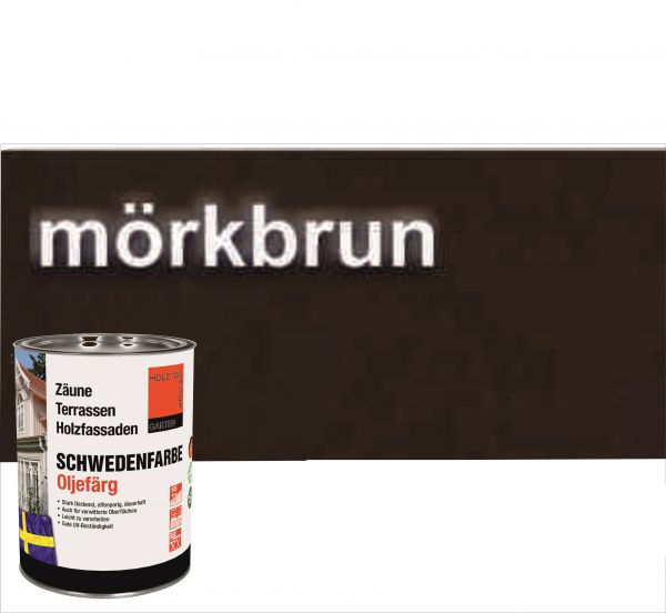 DUNKELBRAUN / Schwedenfarbe Öljefärg / Holzdeckfarbe