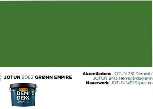 GRØN EMPIRE| Jotun DEMIDEKK Cleantech | Holzfarbe
