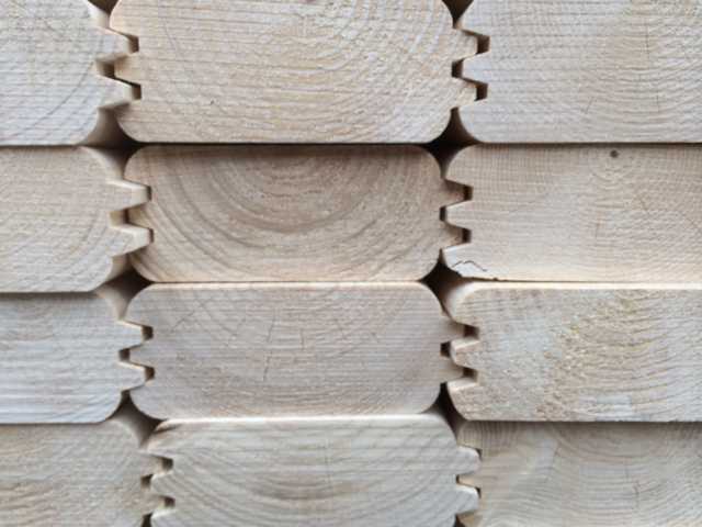 Blockbohlen 58 mm stark Mit doppelter Nut & Feder. HolzWohnenGarten.de