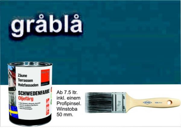 GRAUBLAU / Schwedenfarbe Öljefärg / Holzdeckfarbe