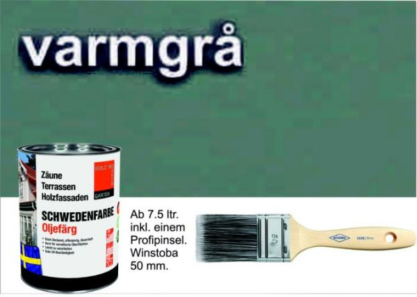 WARMGRAU-OLIVGRAU / Schwedenfarbe Öljefärg / Holzdeckfarbe