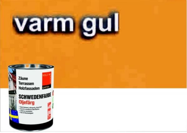 WARMGELB-SONNENGELB / Schwedenfarbe Öljefärg / Holzdeckfarbe