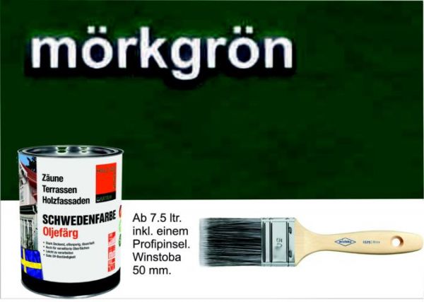 DUNKELGRÜN / Schwedenfarbe Öljefärg / Holzdeckfarbe