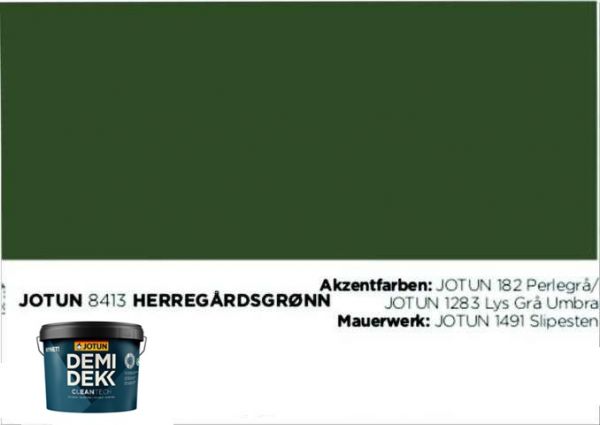 HERREGÄRDSGRØNN | Jotun DEMIDEKK Cleantech | Holzfarbe