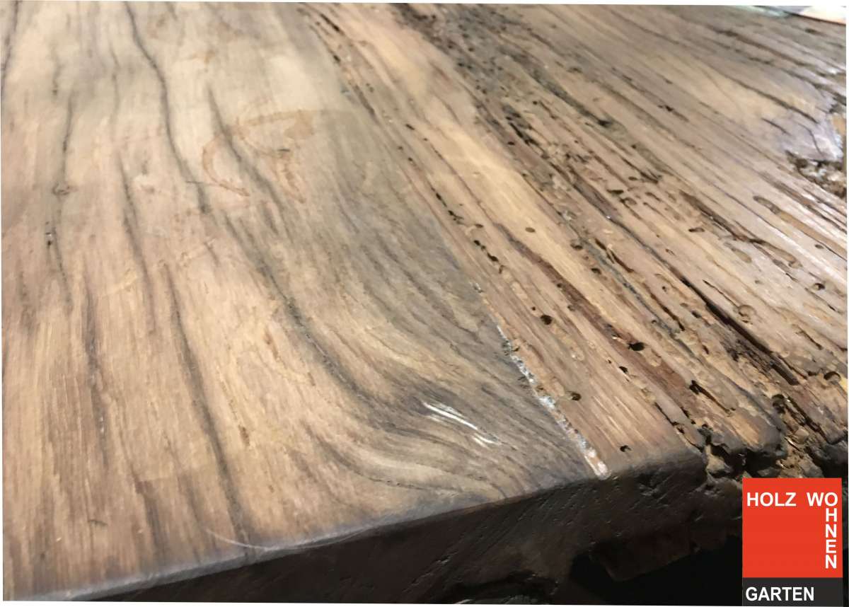 Eichen Tischplatte mit Naturkante HolzWohnenGarten.de