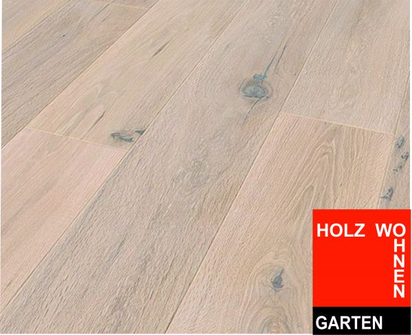 Eiche Landhausdielen, Projekt, 15x190 mm, 15% weiß geölt