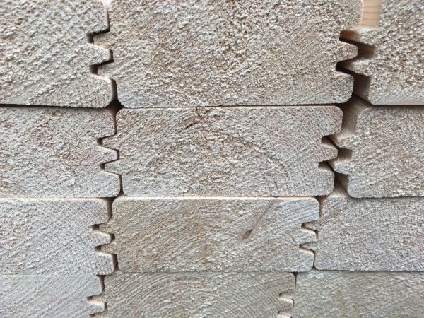 Blockbohlen 58 mm stark, Blockhausbohlen