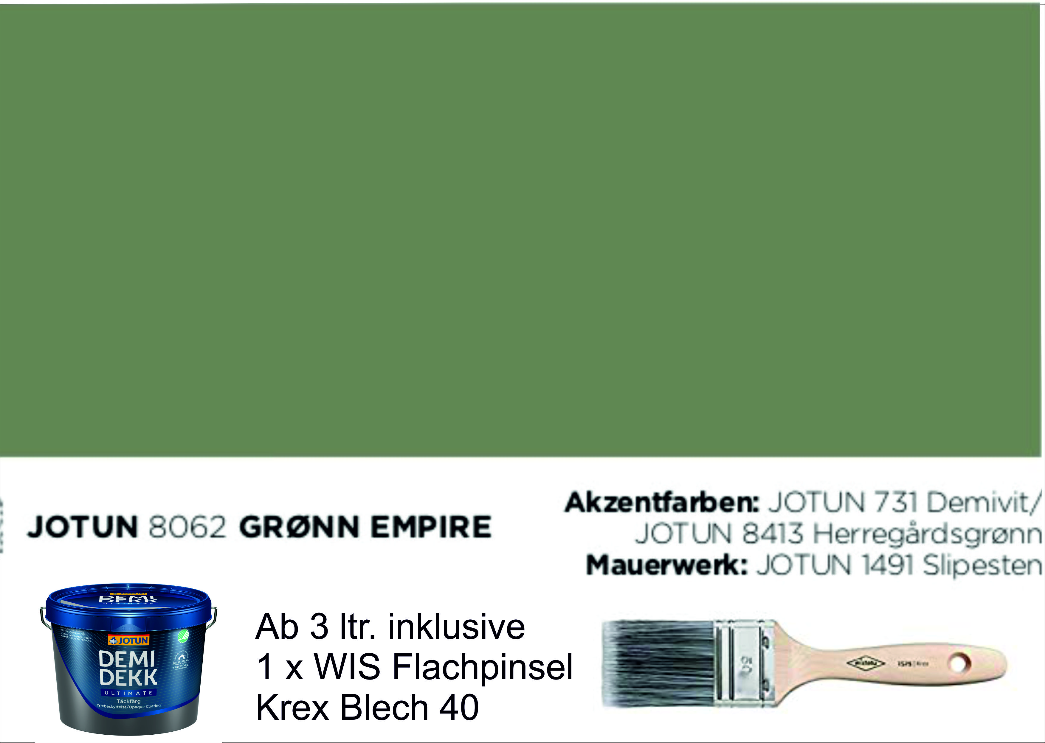 GRØN EMPIRE Jotun DEMIDEKK Ultimate Täckfärg Holzfarbe HolzWohnen